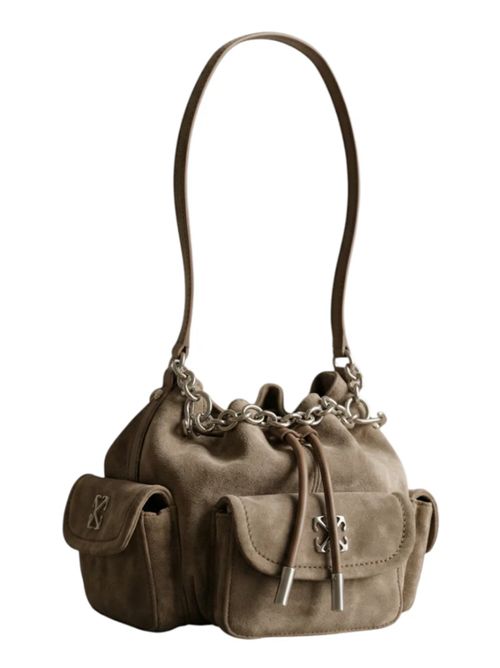 DUMBO.B BUCKET BAG SUEDE OFF-WHITE | OWMY002S26LEA00160006000 BROWN